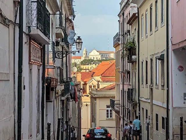 Peek-a-boo view of Lisbon from Duque Brew Pub