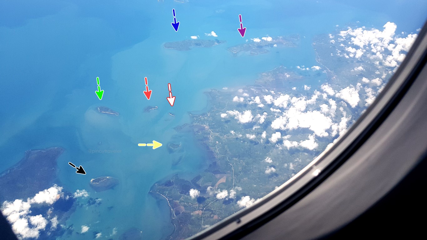 Aerial view of Ususan, Pamanculan, Nagarao, Nalibas, Guiwanon, Panobolon Islands of Guimaras