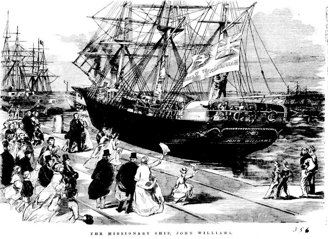 The Arrival of the Missionary Ship "John Williams" at Hobson's Bay on 19 August 1866