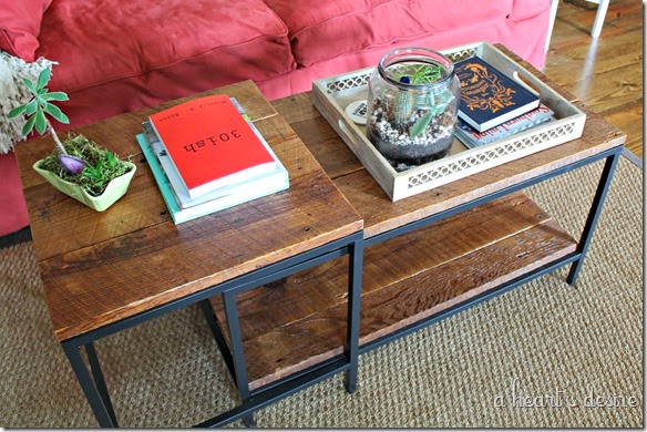 Ikea Nesting Table Hack with Wood