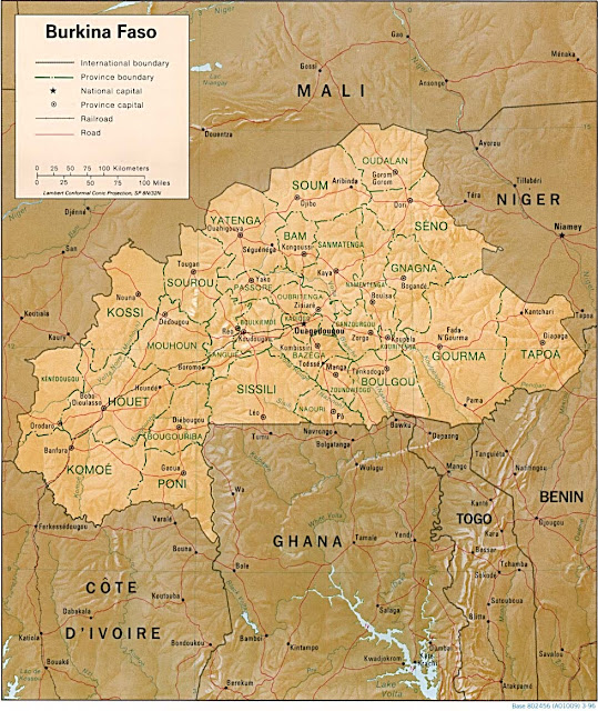 Burkina Faso - Cartes géographiques et touristiques du Burkina Faso