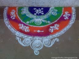 Swastik Half Circle Rangolis