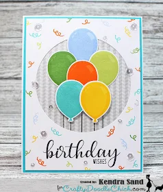 Sunny Studio Stamps: Birthday Balloons Customer Card Share by Kendra Sand