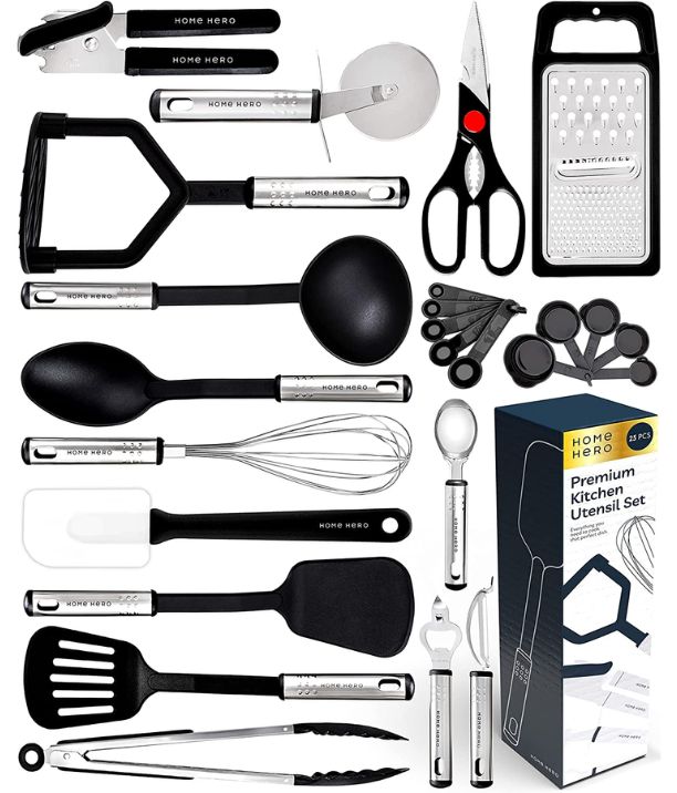 Nylon & Stainless Steel Kitchen Utensil Sets