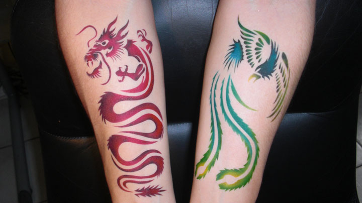 not sure about the details of custom temporary airbrush tattoos, huh?
