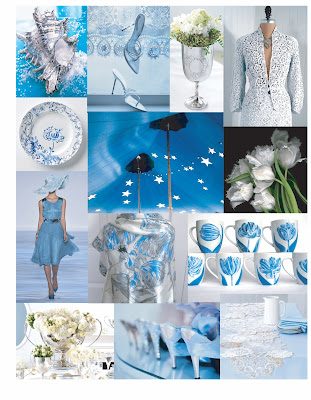 silver and blue weddings