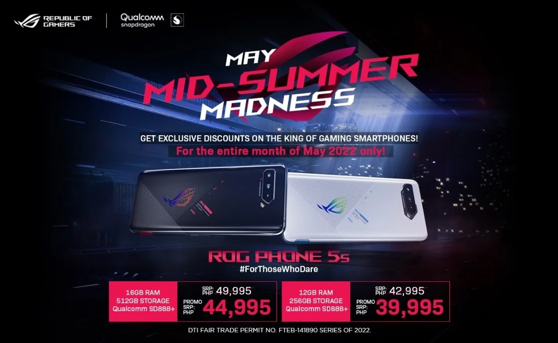 Save Up To Php5,000 on ASUS ROG Phone 5s this Mid-Summer Madness Sale