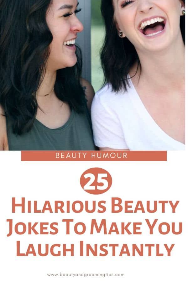 hilarious beauty jokes - pic of 2 women laughing