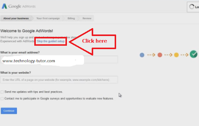 How to bypass Google AdWord campaign to use keyword planner.