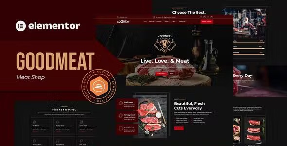 Best Meat Shop & Butcher Elementor Template Kit