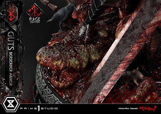 Berserk - Guts in Bersrk Armor Rage Edition y Unleash Edition Statues de Prime 1 Studio