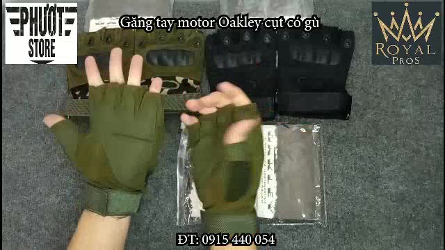 [ bansidaophuot ] Bán sỉ - Găng tay xe máy OAKLEY cụt ngón, có gù - găng tay thể thao - găng tay chiến thuật