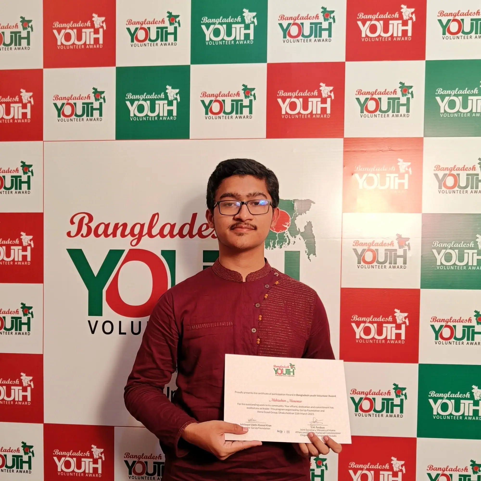 Youth volunteer award