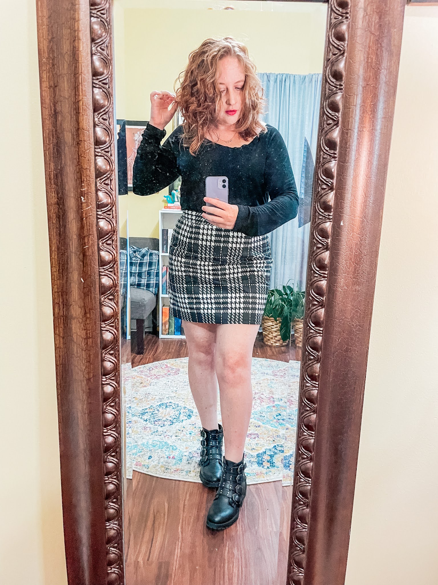 houndstooth-skirt