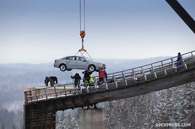 Audi Quattro Sky Jump Test Drive Seen On coolpicturesgallery.blogspot.com Or www.CoolPictureGallery.com