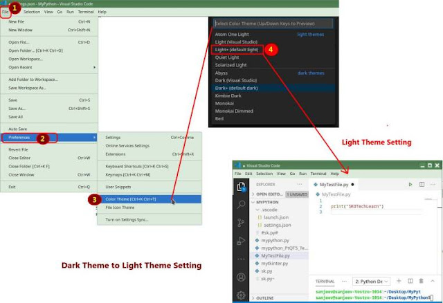 Settings to change Theme color in Visual Studio