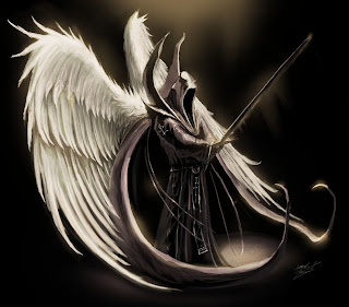 angel wallpaper anime wings dark white beatiful angels demon