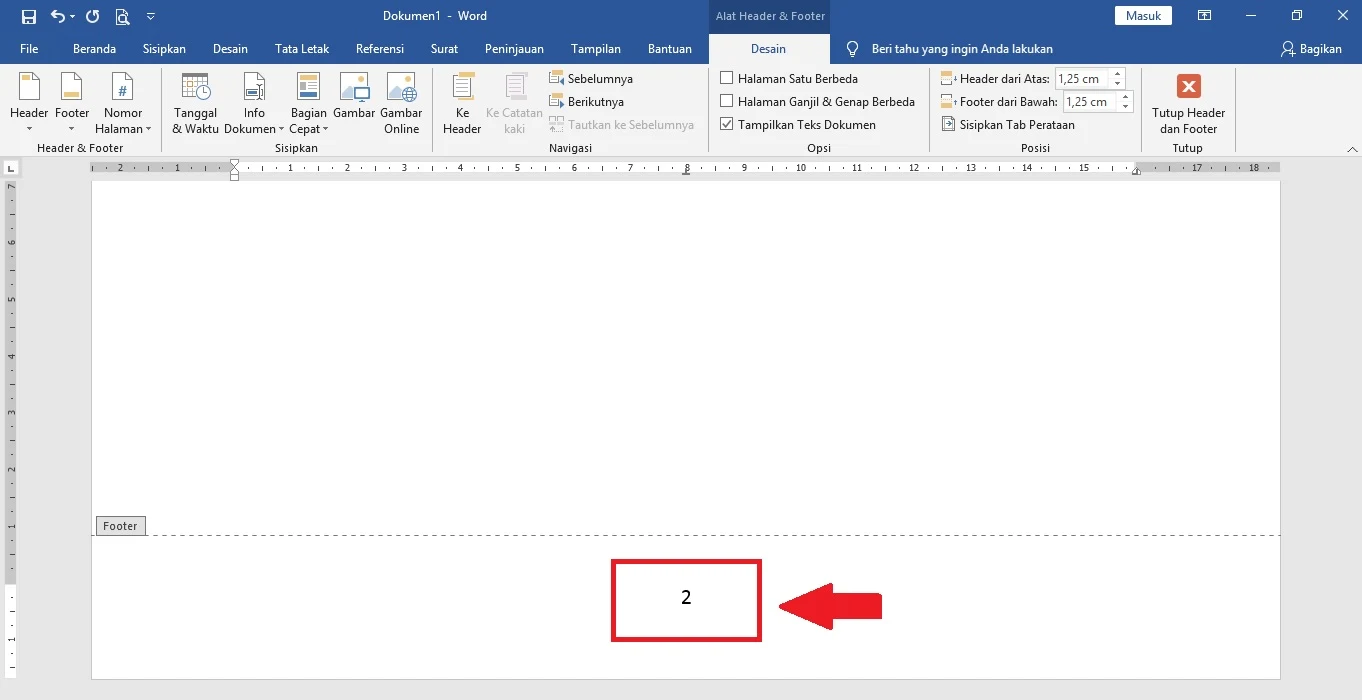 Cara Membuat Nomor Halaman Berbeda Pada Microsoft Word 6