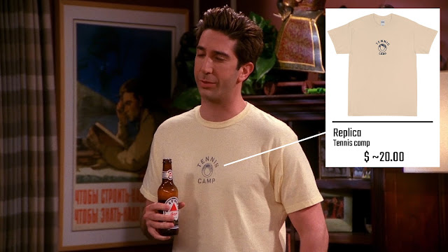 Tennis camp Ross Geller t-shirt FRIENDS tv show S07E19