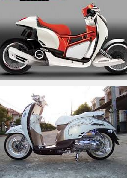 Modif motor matic yamaha scoopy robot keren