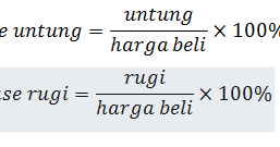 Rumus Harga beli Harga Jual Untung atau laba dan 