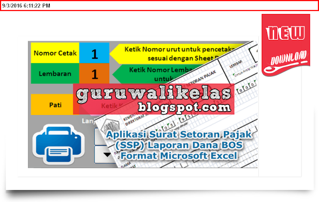 Aplikasi Surat Setoran Pajak (SSP) Laporan Dana BOS Format ...