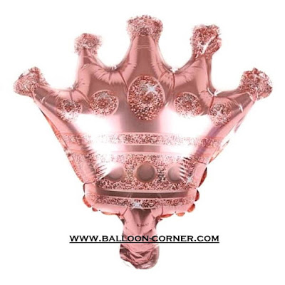 Balon Foil Mahkota / Crown Rose Gold