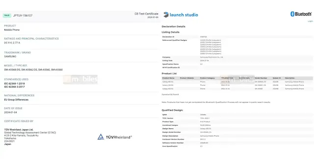 Bluetooth SIG and TUV Rheinland Certifications