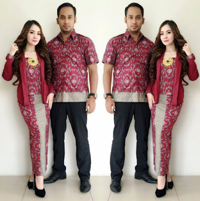 Model Kebaya Batik Couple Modern Untuk Kondangan