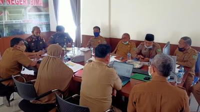 Pemkot Rapat Monitoring dan Evaluasi Penanggulangan Covid19 dengan Kejari Bima