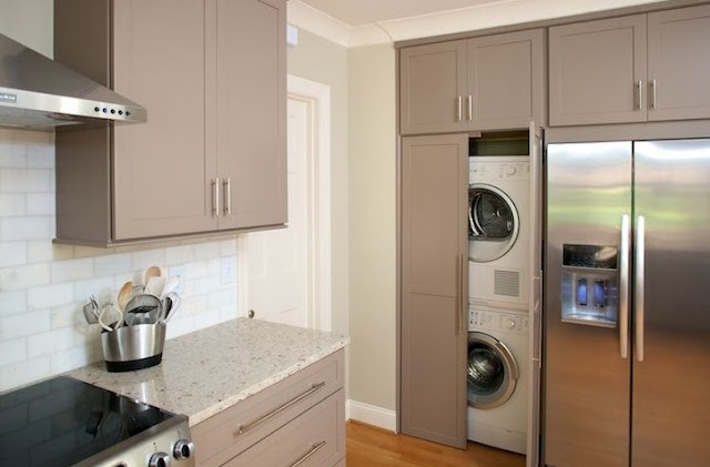 How To Hide Stackable Washer And Dryer In Kitchen With Drawer