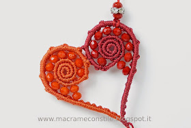 MACRAME ciondolo cuore