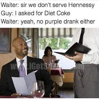 funny image of a waiter being racist