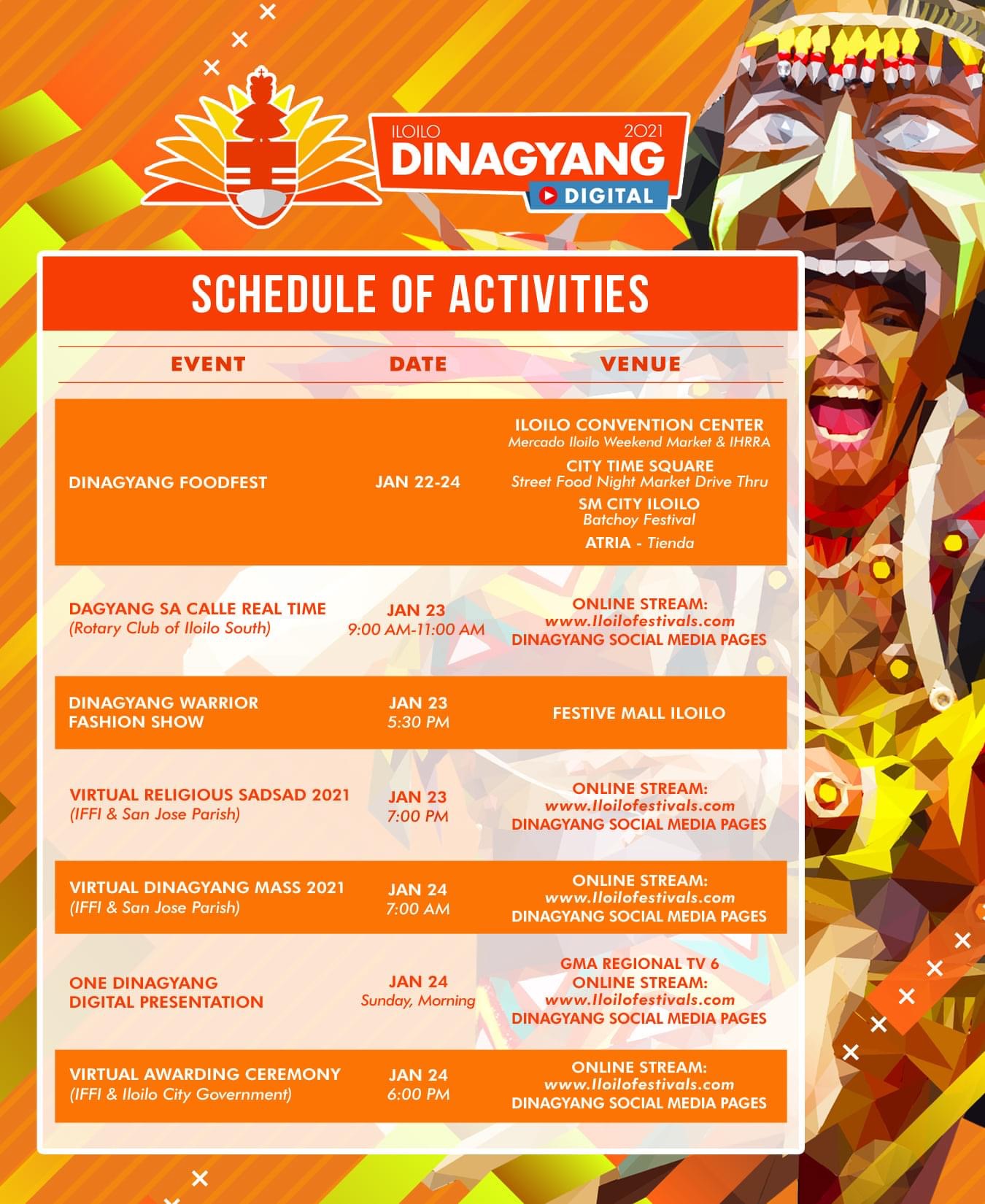 Dinagyang Festival Schedule 2021