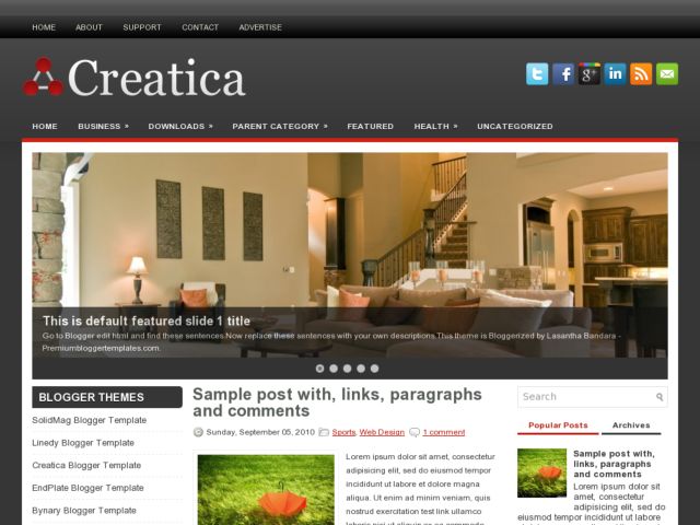 Creatica Blogger Template