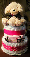 Think Pink Large 2 Tier SGD Diaper Cake