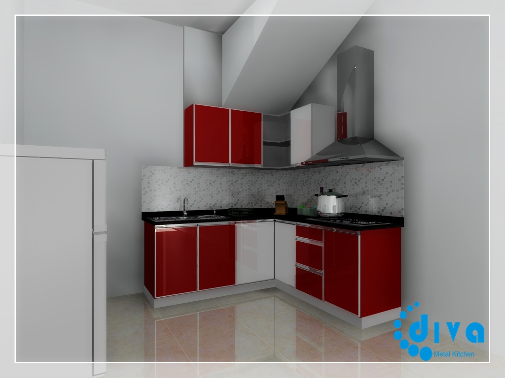 KITCHEN SINGLE LINE MEJA BETON V2