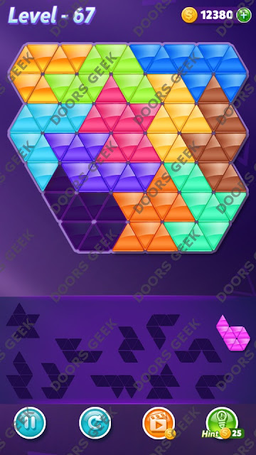 Block! Triangle Puzzle 11 Mania Level 67 Solution, Cheats, Walkthrough for Android, iPhone, iPad and iPod