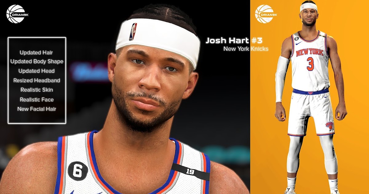 NBA 2K23 Josh Hart Cyberface & body update