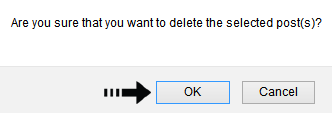 confirm delete