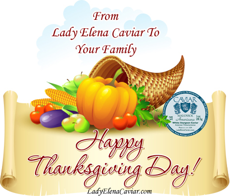 Lady Elena Caviar White Sturgeon with Thanksgiving