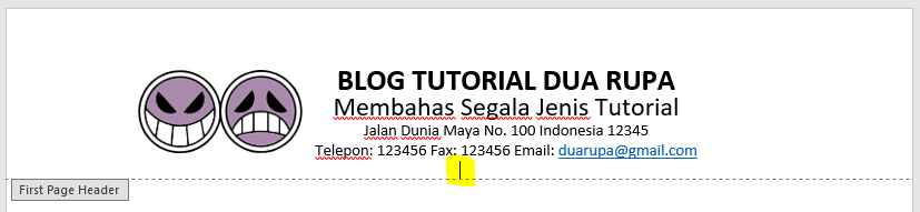 Cara Praktis Membuat Kop Surat Sederhana di MS Word Cara Praktis Membuat Kop Surat di MS Word