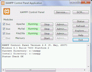 membuat database di xampp