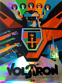 New York Comic Con 2014 Exclusive Voltron Holofoil Variant Screen Print by Tom Whalen