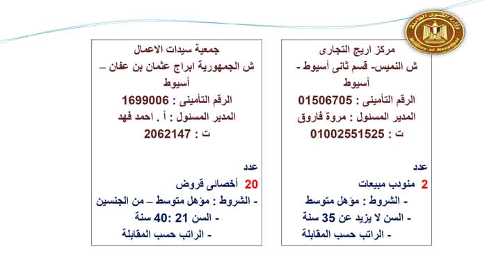 وزير القوى العاملة: توفر 4410 فرصة عمل في 13 محافظة