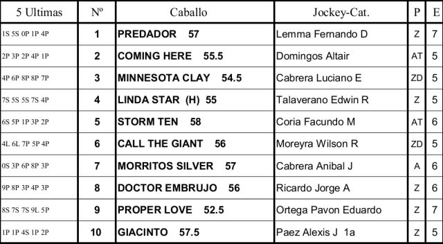 Hipódromo Palermo Handicap Su Alteza