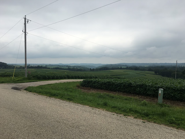 Driftless scenery wisconsin corn and soy in valley