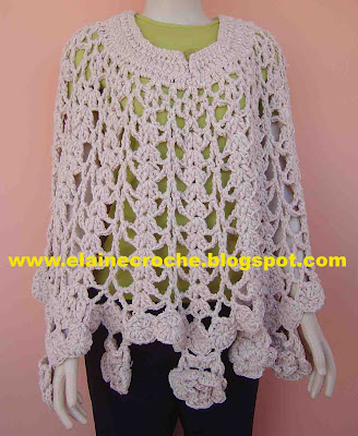 PONCHO COM FLORES