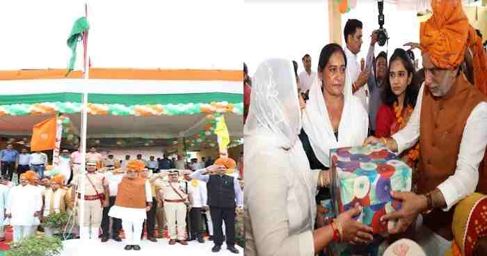 Krishna-Pal-Gurjar-hoisted-flag-in-Ballabhgarh-On-Independence-Day