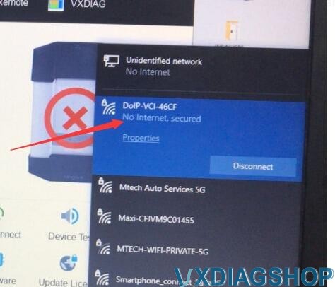 VXDIAG VCX SE No Device Error 5